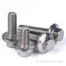 M8 Nuts bolt hex flange glanz giel trivent Zinc Bolzen